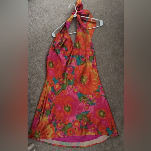 Show Me Your MuMu Jasmin tie mini dress Miss Malibu - Picture 3 of 4